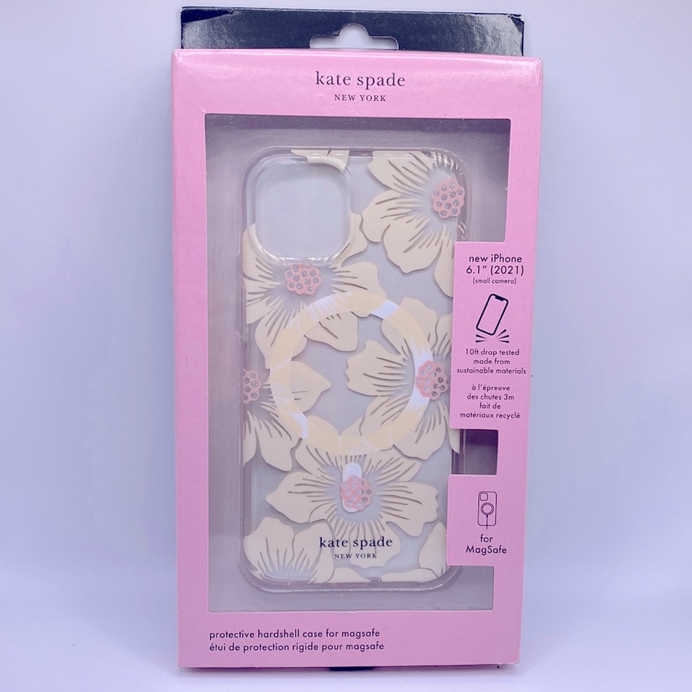 Kate Spade Case For iPhone 13, (6.1”) Small Camera, Hollyhock